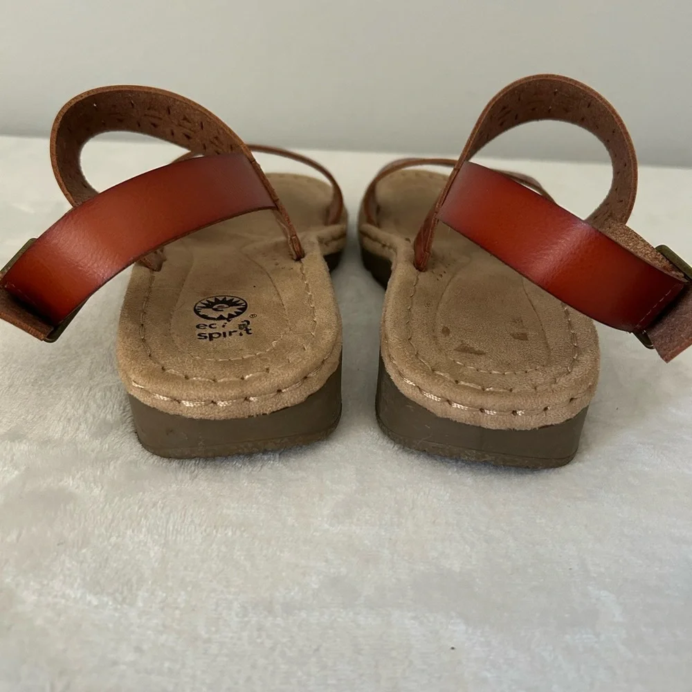 Earth Spirit Orange and Tan Sandals - Picture 2 of 8